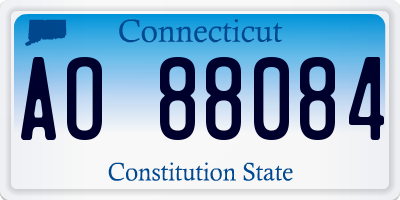 CT license plate AO88084
