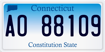CT license plate AO88109