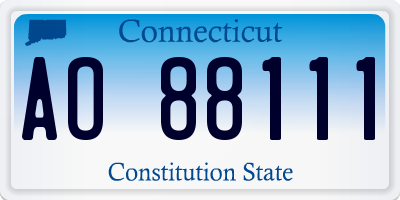 CT license plate AO88111