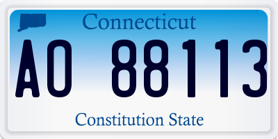 CT license plate AO88113