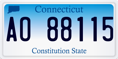 CT license plate AO88115