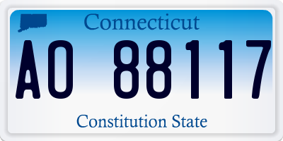 CT license plate AO88117