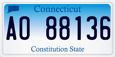 CT license plate AO88136