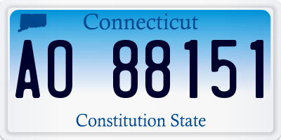 CT license plate AO88151