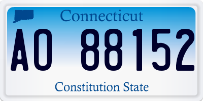 CT license plate AO88152