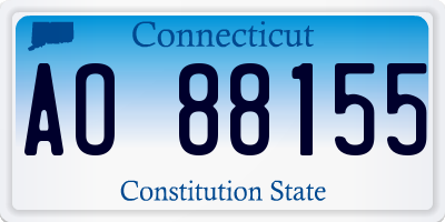 CT license plate AO88155