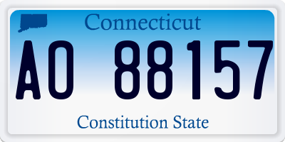 CT license plate AO88157