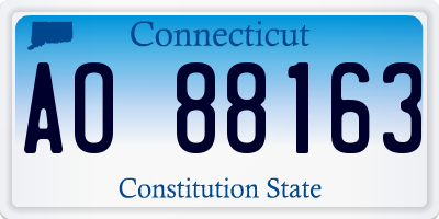 CT license plate AO88163
