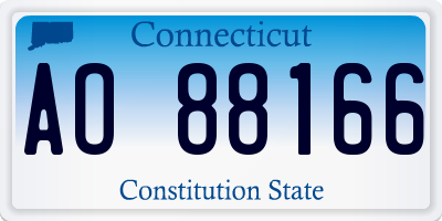 CT license plate AO88166
