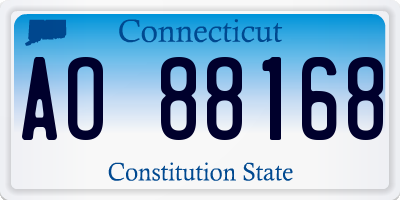 CT license plate AO88168