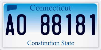 CT license plate AO88181