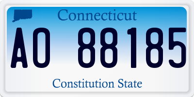 CT license plate AO88185
