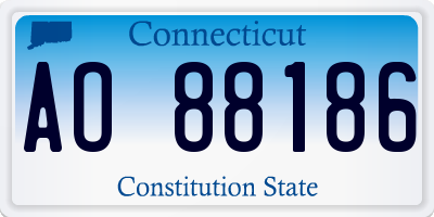CT license plate AO88186