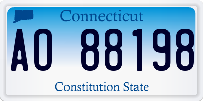 CT license plate AO88198