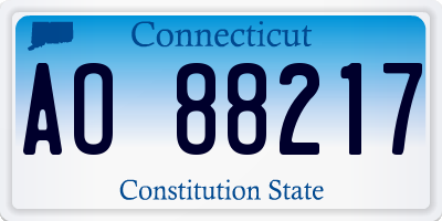 CT license plate AO88217
