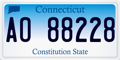 CT license plate AO88228