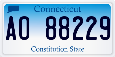 CT license plate AO88229