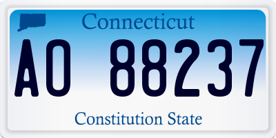CT license plate AO88237