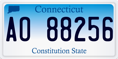 CT license plate AO88256