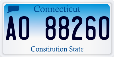 CT license plate AO88260
