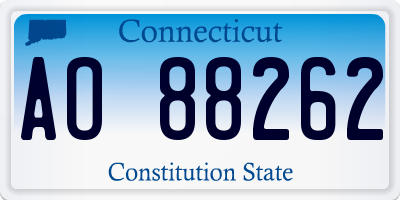 CT license plate AO88262