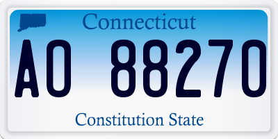 CT license plate AO88270