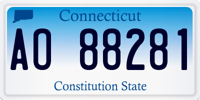 CT license plate AO88281