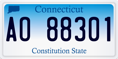 CT license plate AO88301