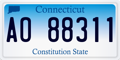 CT license plate AO88311