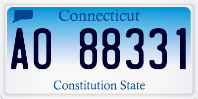 CT license plate AO88331