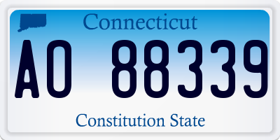 CT license plate AO88339