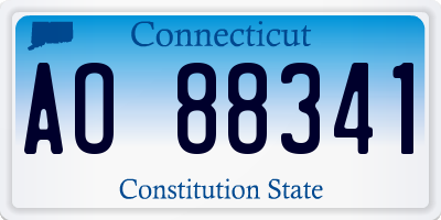 CT license plate AO88341