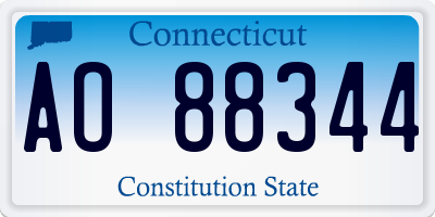 CT license plate AO88344