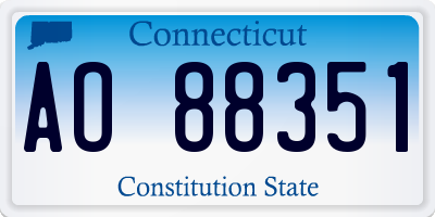 CT license plate AO88351