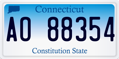 CT license plate AO88354