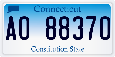 CT license plate AO88370