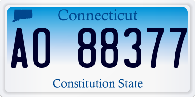 CT license plate AO88377