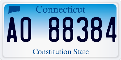 CT license plate AO88384