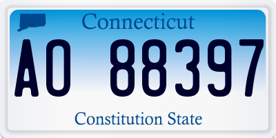 CT license plate AO88397