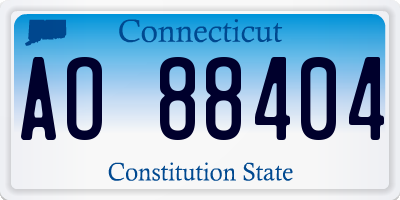 CT license plate AO88404