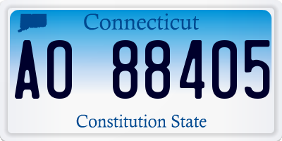CT license plate AO88405