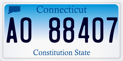 CT license plate AO88407
