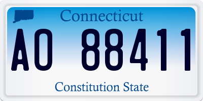 CT license plate AO88411
