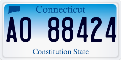 CT license plate AO88424