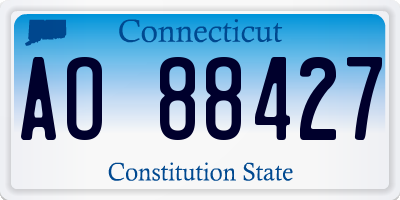 CT license plate AO88427