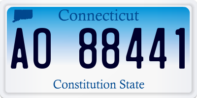 CT license plate AO88441