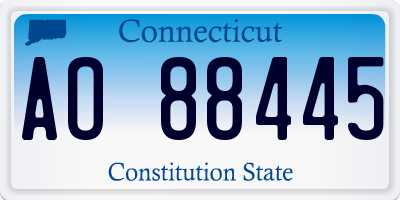 CT license plate AO88445