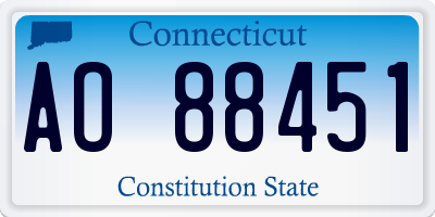 CT license plate AO88451