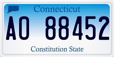 CT license plate AO88452
