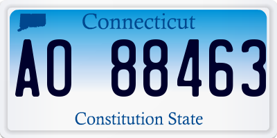 CT license plate AO88463